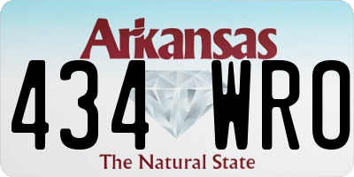 AR license plate 434WRO