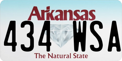 AR license plate 434WSA