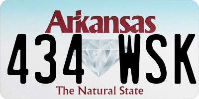 AR license plate 434WSK