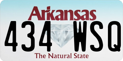 AR license plate 434WSQ