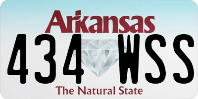 AR license plate 434WSS