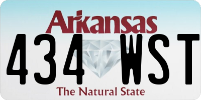 AR license plate 434WST