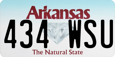 AR license plate 434WSU