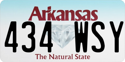AR license plate 434WSY