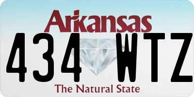 AR license plate 434WTZ