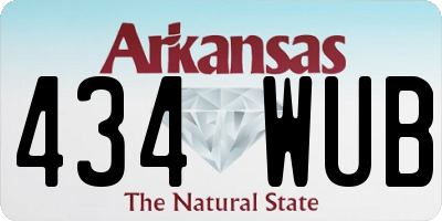 AR license plate 434WUB