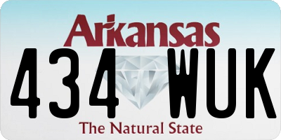 AR license plate 434WUK