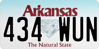 AR license plate 434WUN