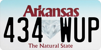 AR license plate 434WUP
