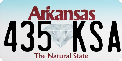 AR license plate 435KSA