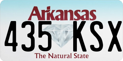 AR license plate 435KSX