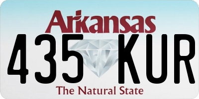AR license plate 435KUR