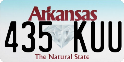 AR license plate 435KUU