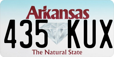 AR license plate 435KUX