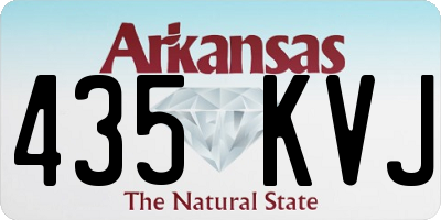 AR license plate 435KVJ
