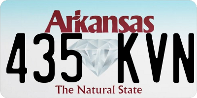 AR license plate 435KVN