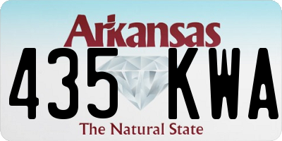 AR license plate 435KWA