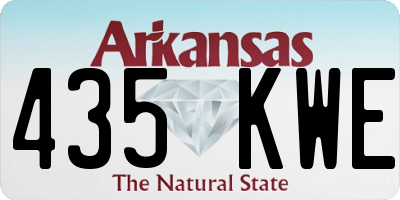 AR license plate 435KWE