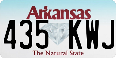 AR license plate 435KWJ