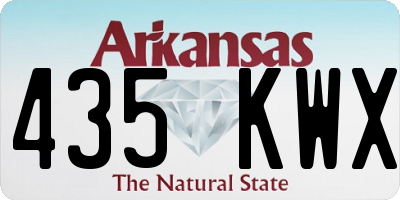 AR license plate 435KWX