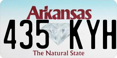 AR license plate 435KYH