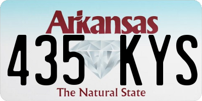 AR license plate 435KYS