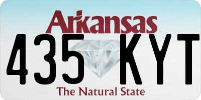AR license plate 435KYT