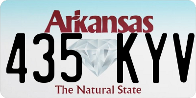 AR license plate 435KYV