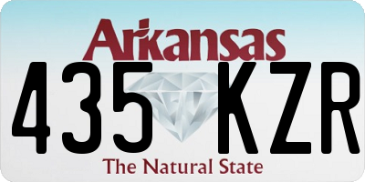 AR license plate 435KZR