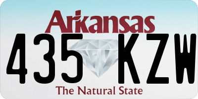 AR license plate 435KZW