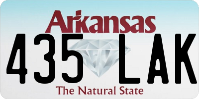 AR license plate 435LAK