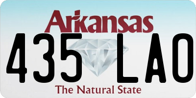 AR license plate 435LAO