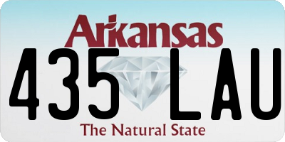 AR license plate 435LAU
