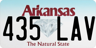 AR license plate 435LAV