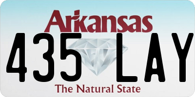 AR license plate 435LAY