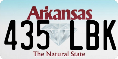 AR license plate 435LBK