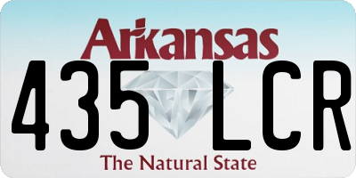 AR license plate 435LCR