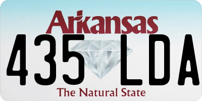 AR license plate 435LDA