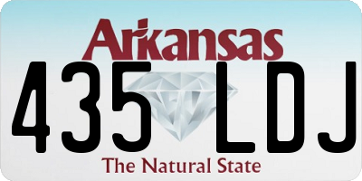 AR license plate 435LDJ