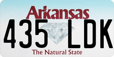 AR license plate 435LDK