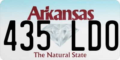 AR license plate 435LDO