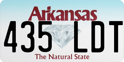 AR license plate 435LDT