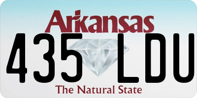 AR license plate 435LDU