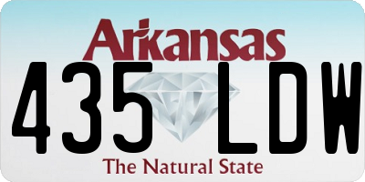 AR license plate 435LDW