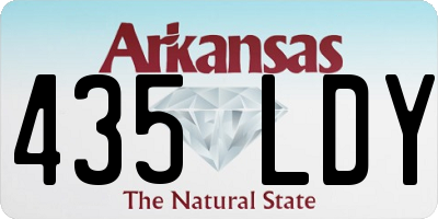AR license plate 435LDY