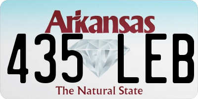 AR license plate 435LEB
