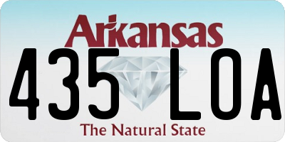 AR license plate 435LOA