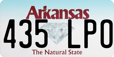 AR license plate 435LPO