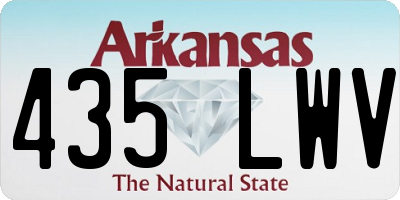 AR license plate 435LWV
