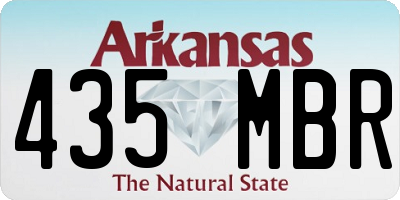 AR license plate 435MBR